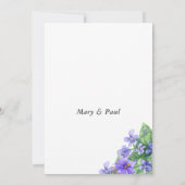 Violett-Rosa-Lavendel-Wildblumen Hochzeit Einladung (Rückseite)