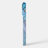 Violett Rosa Türkisfarben Lila Abalone-Muschel Mus iPhone Hülle (Linke Seite)