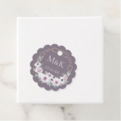 Violett Rose Blumenkranz mit Monogramm Geschenkanhänger (Beispiel)