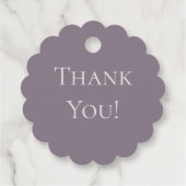 Violett Rose Blumenkranz mit Monogramm Geschenkanhänger (Rückseite)