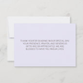 Violett-Rose Dankeskarte (Rückseite)