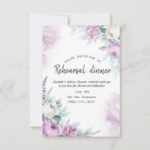 Violett Rose Dots Probe Abendessen Einladung (Vorderseite)