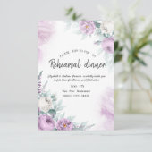 Violett Rose Dots Probe Abendessen Einladung (Stehend Vorderseite)