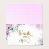Violett-Rose für Wasserfarben Vielen Dank Visitenkarten (Außenseite Aufgefaltet)