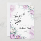 Violett-Rose Save the Date (Vorderseite)