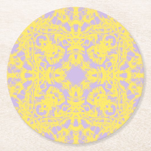 violett runder pappuntersetzer (Vorderseite)