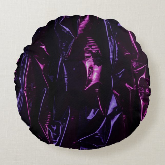 Violett Rundes Kissen (Vorderseite)