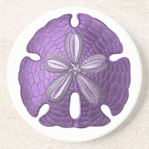 Violett-Sand-Dollar-Untersetzer Getränkeuntersetzer