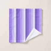 Violett-Schattenstreifen Badhandtuch Set (Waschlappen)