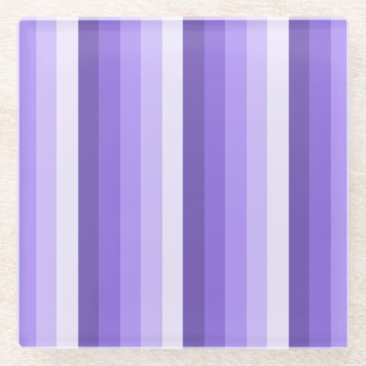 Violett-Schattenstreifen Glasuntersetzer (Vorderseite)