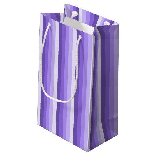 Violett-Schattenstreifen Kleine Geschenktüte (Rückseite Schrägansicht)