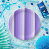 Violett-Schattenstreifen Pappteller (Party)