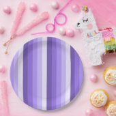 Violett-Schattenstreifen Pappteller (Party)