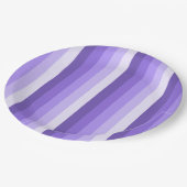 Violett-Schattenstreifen Pappteller (Schrägansicht)