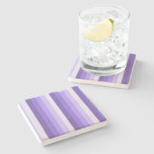 Violett-Schattenstreifen Steinuntersetzer (Seitenansicht)