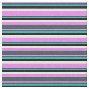 Violett, Schiefergrau, Meeresgrün, Schwarz und Wei Stoff