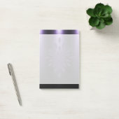 Violett schwarz metallisches Aussehen florale Verz Post-it Klebezettel (Büro)