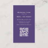 Violett-schwarzer Farbverlauf Customizable Visitenkarte (Rückseite)