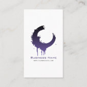 Violett-schwarzer Farbverlauf Customizable Visitenkarte (Vorderseite)