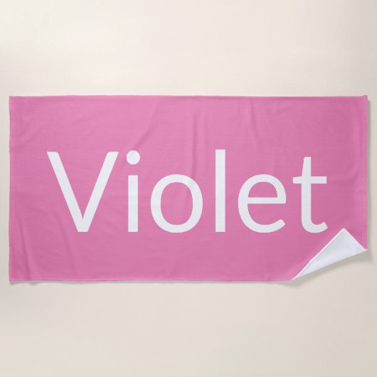 Violett Strandtuch (Vorderseite)