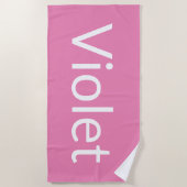 Violett Strandtuch (Vorderseite)