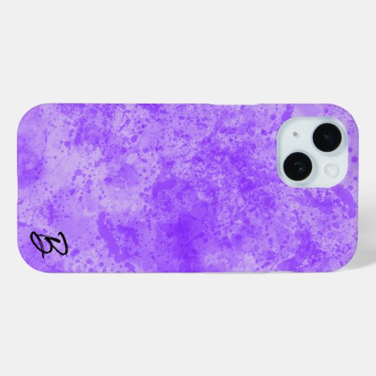 Violett Tinte Mess Personalisiert Handy Case (Rückseite (Horizontal))