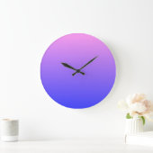 Violett und Blauer Farbstoff Große Wanduhr (Zuhause)