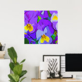 Violett und gelb poster (Heimbüro)