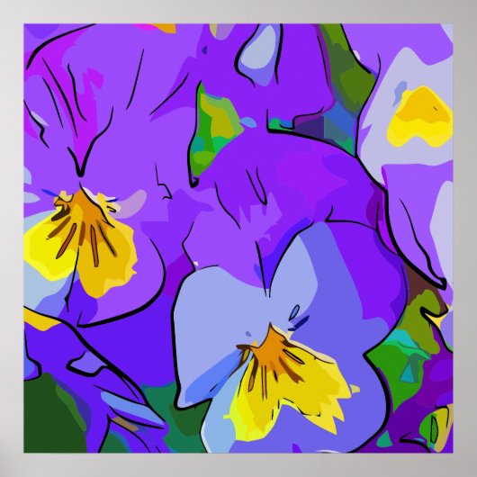 Violett und gelb poster (Vorne)