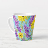 Violett- und Gelbschwemme Latte Cup Milchtasse (Linke Ecke)