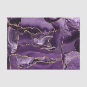 Violett und Gold Glitzer Agate Abstrakt Seidenpapier