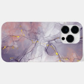 Violett und Goldmarmor Case-Mate iPhone Hülle (Rückseite (Horizontal))