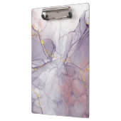 Violett und Goldmarmor Klemmbrett (Links)