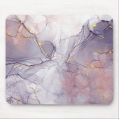 Violett und Goldmarmor Mousepad (Vorne)