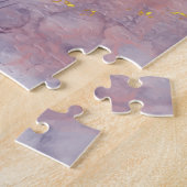 Violett und Goldmarmor Puzzle (Seite)