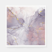 Violett und Goldmarmor Serviette (Vorderseite)