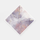 Violett und Goldmarmor Serviette (Ecke)