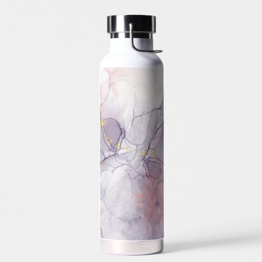 Violett und Goldmarmor Trinkflasche (Links)
