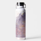 Violett und Goldmarmor Trinkflasche (Rückseite)