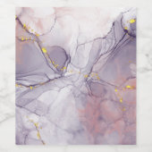 Violett und Goldmarmor Weinetikett (Einzelnes Label)