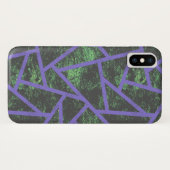Violett und grünes Mosaik Case-Mate iPhone Hülle (Rückseite (Horizontal))