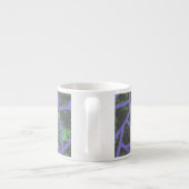 Violett und grünes Mosaik Espressotasse (Rückseite)