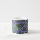 Violett und grünes Mosaik Espressotasse (Vorderseite)