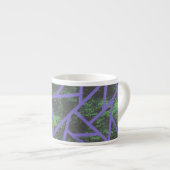 Violett und grünes Mosaik Espressotasse (Vorderseite Rechts)