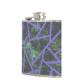 Violett und grünes Mosaik Flachmann (Links)