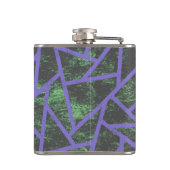Violett und grünes Mosaik Flachmann (Rückseite)