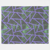 Violett und grünes Mosaik Fleecedecke (Vorderseite (Horizontal))