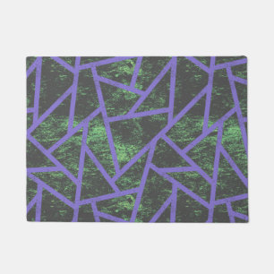 Violett und grünes Mosaik Fußmatte