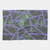 Violett und grünes Mosaik Geschirrtuch (Horizontal)