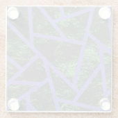 Violett und grünes Mosaik Glasuntersetzer (Rückseite)